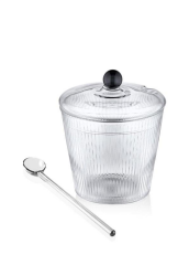 The Mia CAM0430 Striped Cam Kaşıklı Şekerlik 10x12 Cm