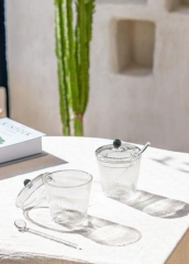 The Mia CAM0430 Striped Cam Kaşıklı Şekerlik 10x12 Cm