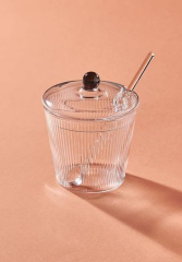 The Mia CAM0430 Striped Cam Kaşıklı Şekerlik 10x12 Cm