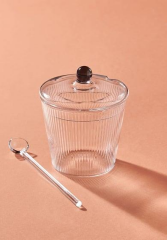 The Mia CAM0430 Striped Cam Kaşıklı Şekerlik 10x12 Cm