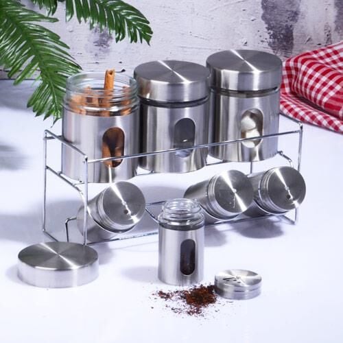 Kosova CAM-430 Metal 7 Li Baharatlık Seti