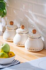 Acar 7708 Made With Love Emaye 3 Lü Tombik Baharat Takımı