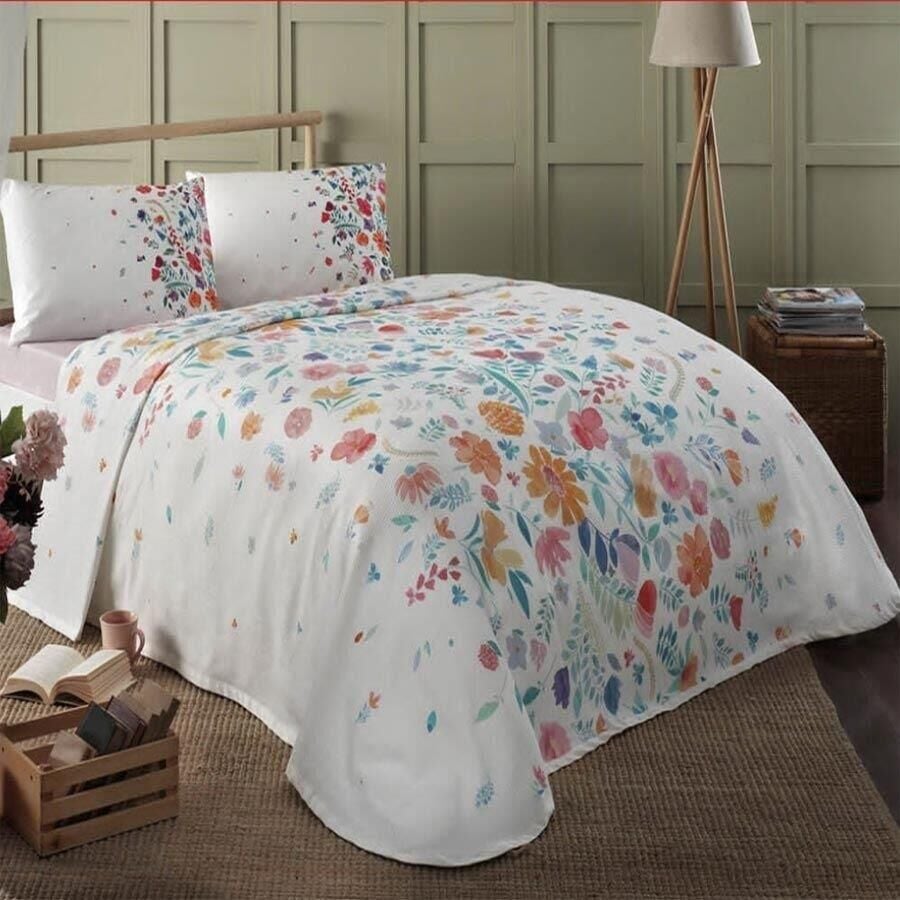 Taç Astin V1 Pembe Pike Takımı Çift Kişilik