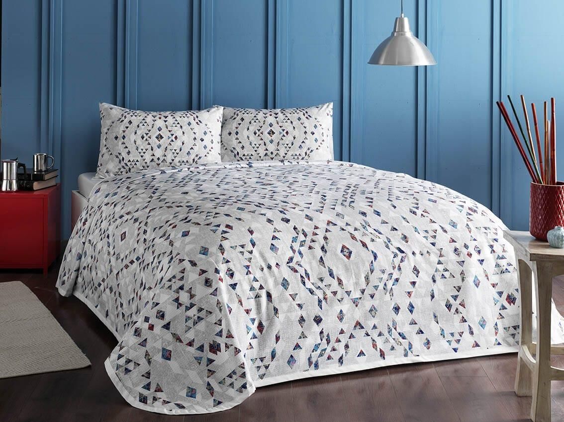 Taç Joan V4 Gri Pike Takımı Çift Kişilik