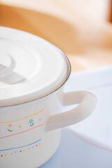 Acar 7705 Made With Love Emaye Düz Kısa Tırtıklı Tencere 20 Cm