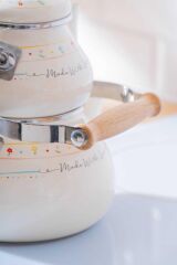 Acar 7709 Made With Love Emaye Tombul Çaydanlık Takımı