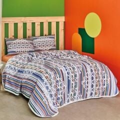 Taç Molly V4 Mavi Pike Takımı Tek Kişilik