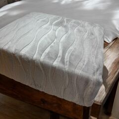 Pololife Embos Desenli Battaniye Gri Çift Kişilik 220x240 Cm