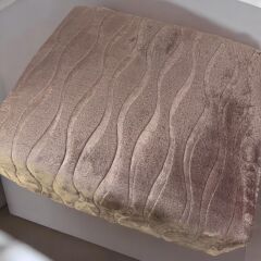 Pololife Embos Desenli Battaniye Açık Mürdüm Çift Kişilik 220x240 Cm