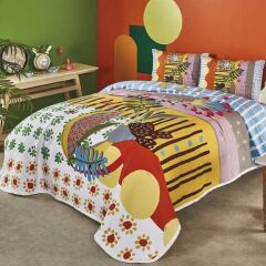 Taç Noemi V3 Sarı Pike Takımı Tek Kişilik