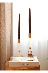 The Mia BRS0096 Brass Pirinç Şamdan 2 Li Set