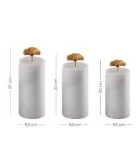 Acar GR-5735 Mermer 3 Lü Küçük Kavanoz Seti