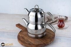 Acar 312 Armin Aile Boy Çelik Çaydanlık Takımı - Inox