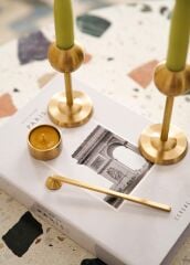 The Mia BRS0100 Brass Pirinç Mum Söndürücü & Tealight Set