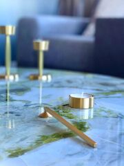 The Mia BRS0100 Brass Pirinç Mum Söndürücü & Tealight Set