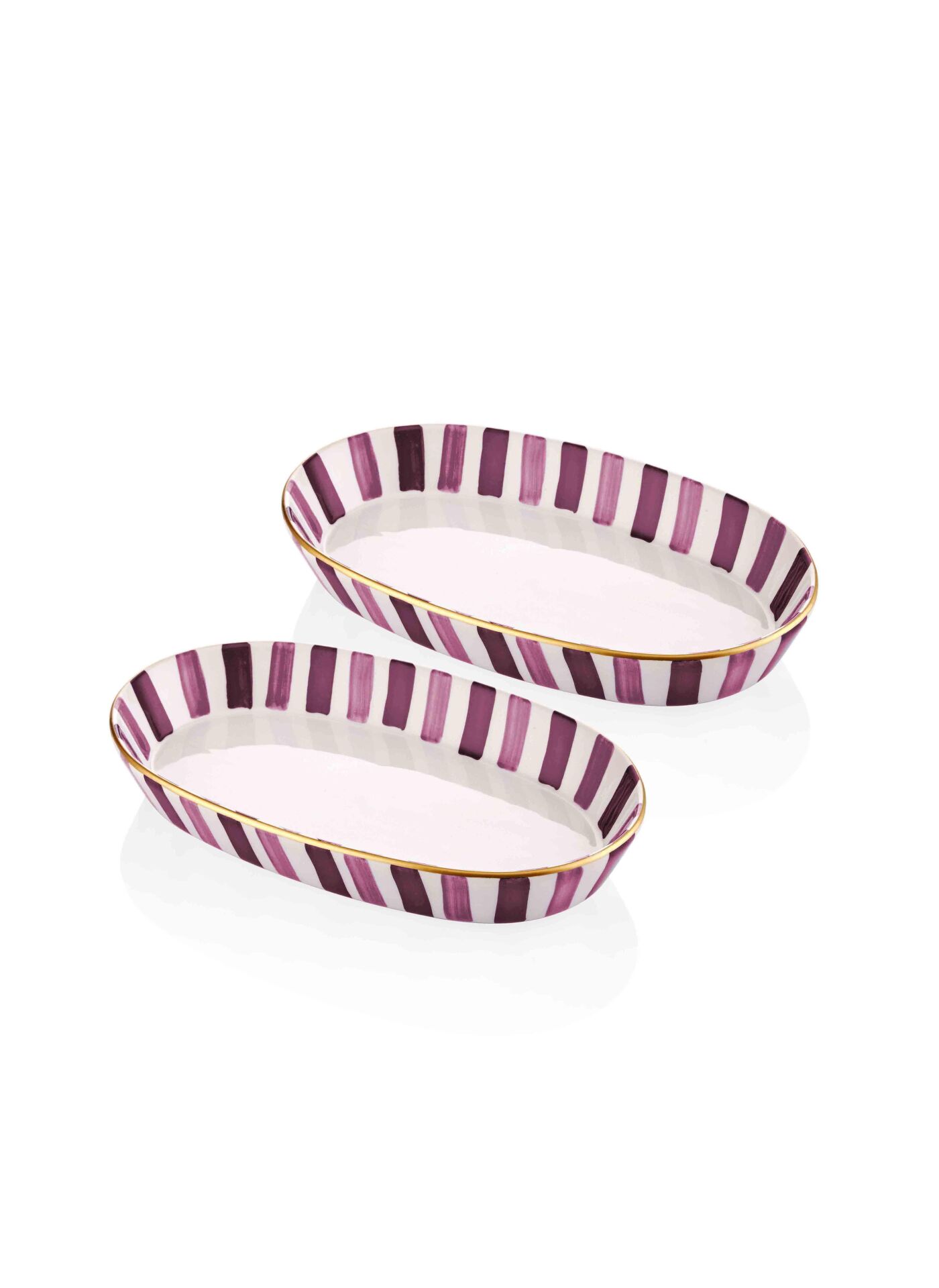 The Mia FEZ0042 FEZ 2 Li Oval Servis Seti 15x25x4 Cm Mor