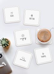 The Mia BRK0090 Bardak Altlığı 6 Lı Set