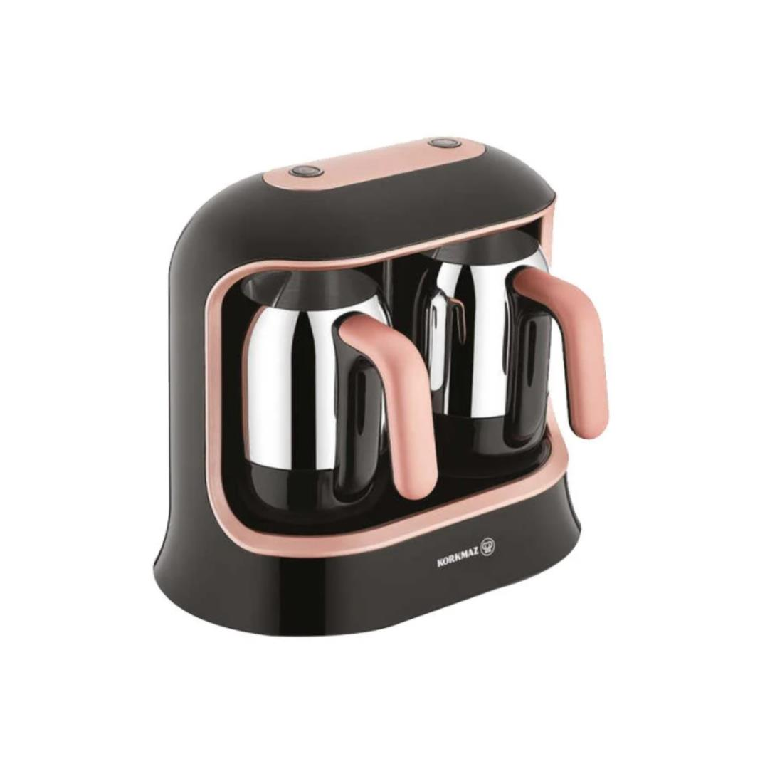 Korkmaz A861-02 Kahvekolik Twin Siyah/Rose Gold Kahve Makinesi