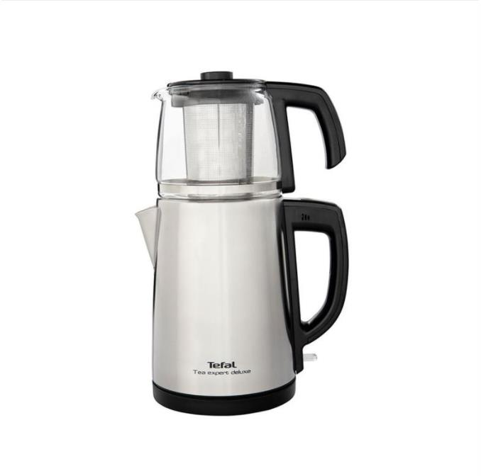 Tea Expert Deluxe Inox Çay Makinesi - Cam Demlikli