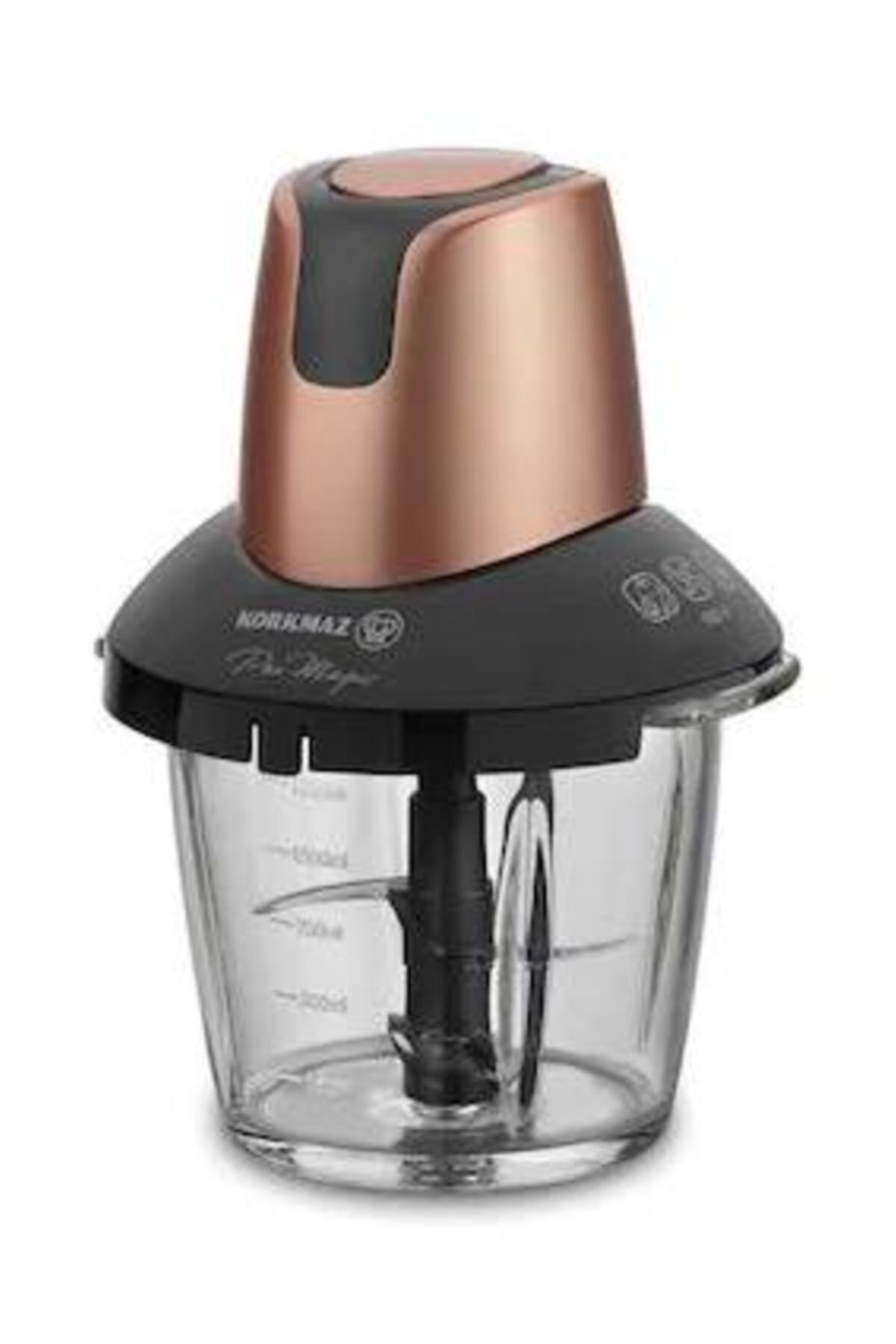 Korkmaz A460-05 Cam Hazneli Doğrayıcı Rondo Rose Gold