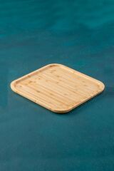 Acar 25 Bambu Kare Sunumluk Tabak 20 Cm