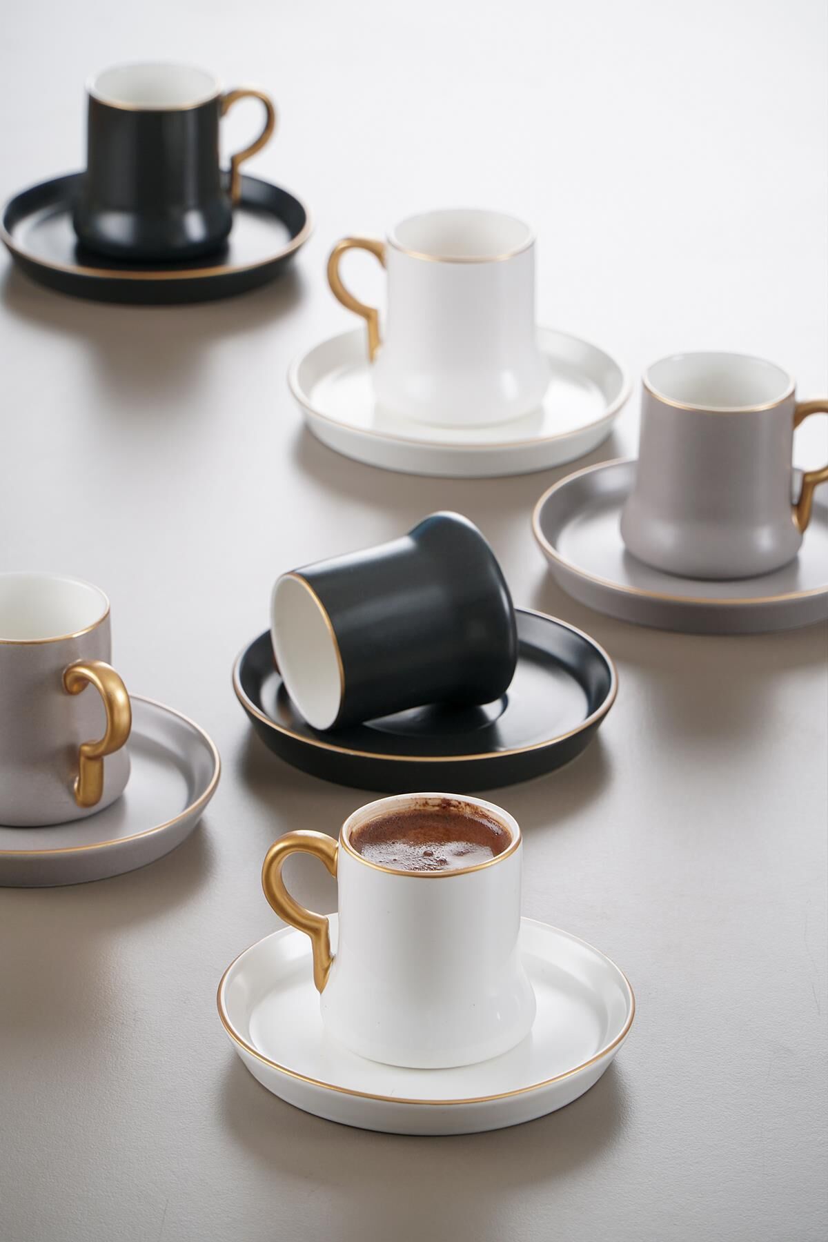 Acar Oslo 10716 Porselen 6 Lı Kahve Fincan Takımı