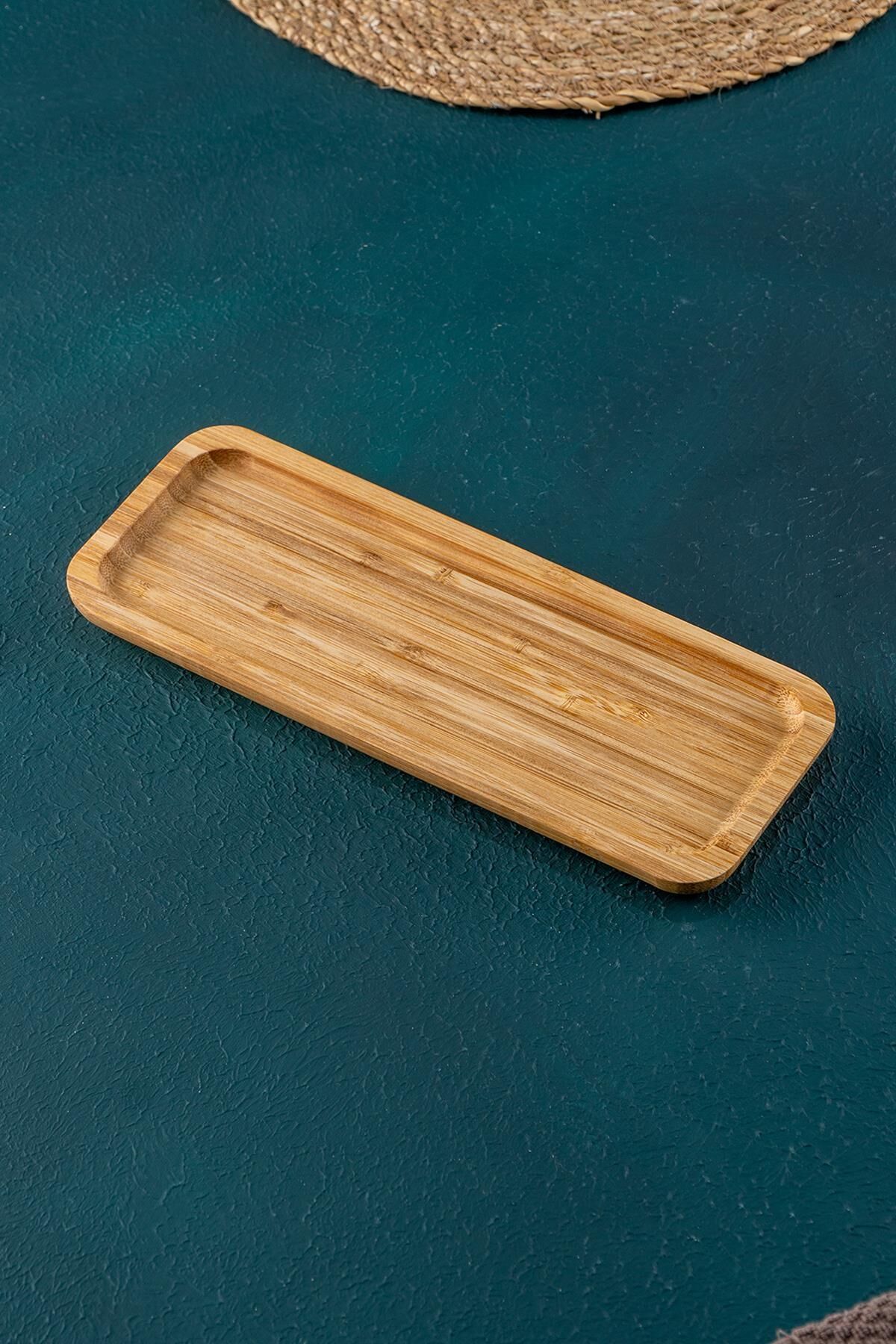 Acar 38 Bambu Dikdörtgen Sunumluk Tabak 26*10 Cm