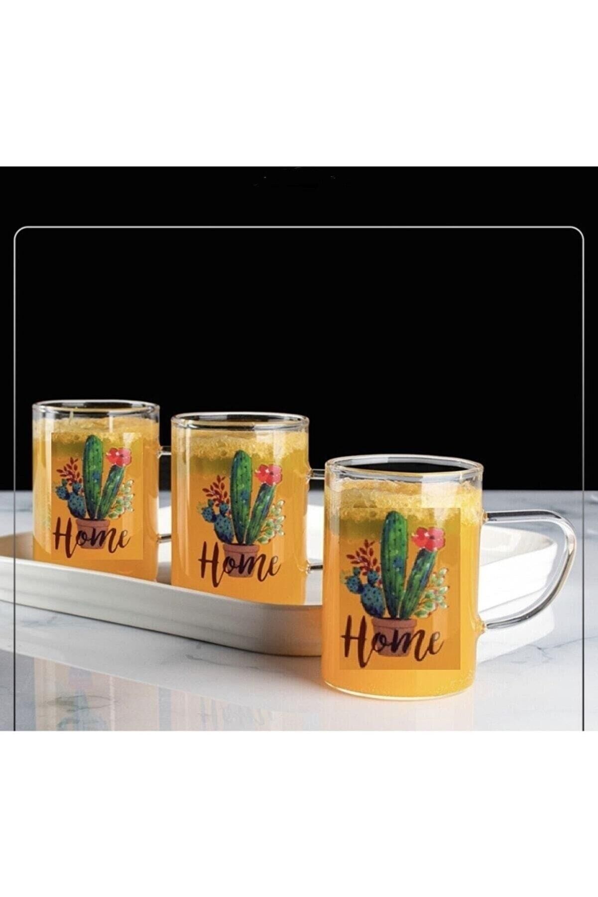 İstoç 2352 Borosilikat 3lü Cam Kupa