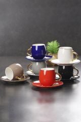 Acar Elegant 11255 Porselen 6 Lı Kahve Fincan Takımı