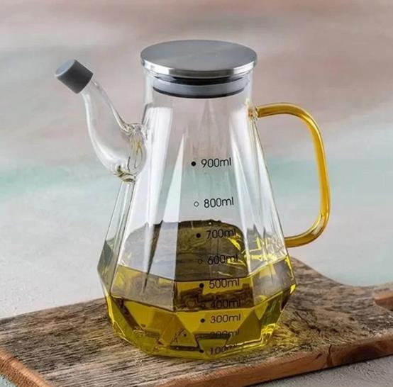 Acar 100 Metal Kapaklı Cam Yağdanlık - 900 ML