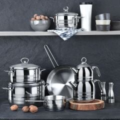 Korkmaz A1943 Mega Kısa Tencere 32x13 cm