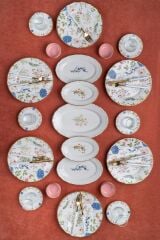 Acar 12354 Violet 27 Parça 6 Kişilik Kahvaltı Takımı