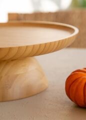 The Mia NTR0022 Natura Bambu Ayaklı Servis 28x10 Cm