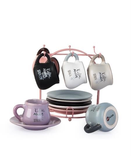 Acar 9545 Seramik 6 Lı Kahve Fincan Takımı