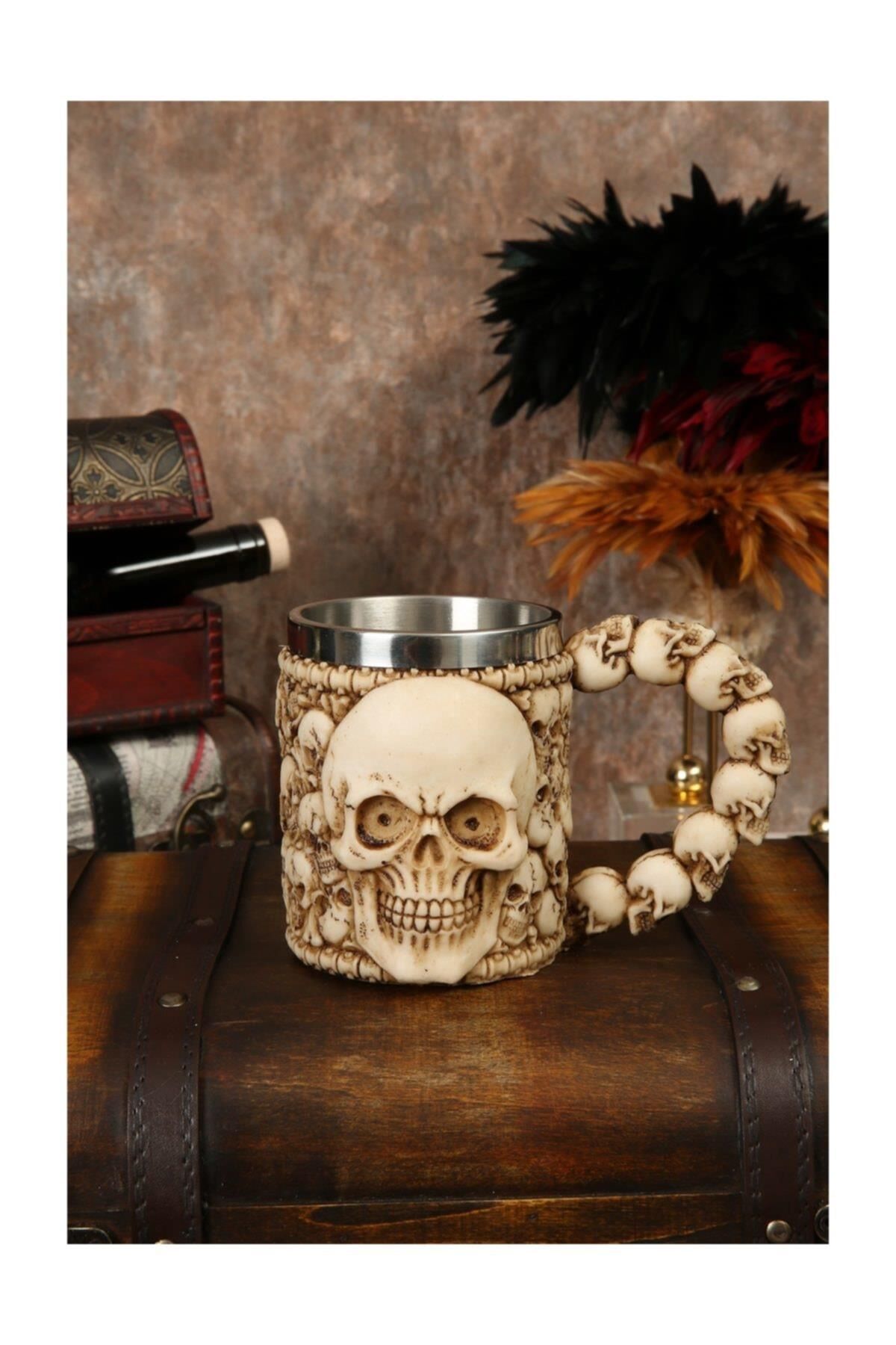 Evdema AK.HZ.0002 Kuru Kafa Temalı Krem Bardak