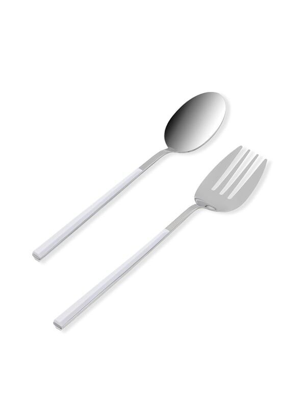 The Mia CKB0246 Bianco Salata Servis Takımı 2 Parça Gümüş