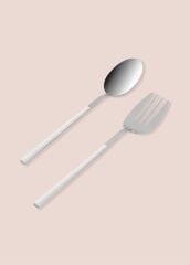 The Mia CKB0246 Bianco Salata Servis Takımı 2 Parça Gümüş