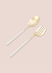 The Mia CKB0247 Bianco Salata Servis Takımı 2 Parça Gold