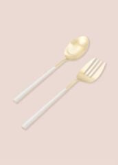 The Mia CKB0247 Bianco Salata Servis Takımı 2 Parça Gold