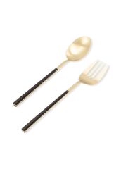 The Mia CKB0248 Bianco Salata Servis Takımı 2 Parça Gold