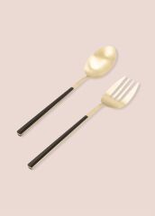 The Mia CKB0248 Bianco Salata Servis Takımı 2 Parça Gold