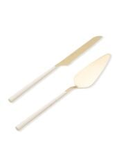 The Mia CKB0250 Bianco Pasta Servis Takımı 2 Parça Gold