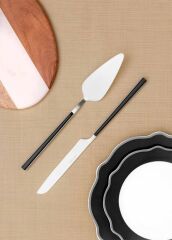 The Mia CKB0251 Bianco Pasta Servis Takımı 2 Parça Gümüş