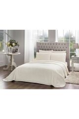 Taç Laguna Ekru Jakar Pike Takımı Çift Kişilik