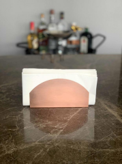 The Mia PCT0014 Peçetelik Bakır Kaplama 16 x 8 Cm