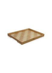 The Mia TPS0066 Wicker Bambu Tepsi 31x25 Cm