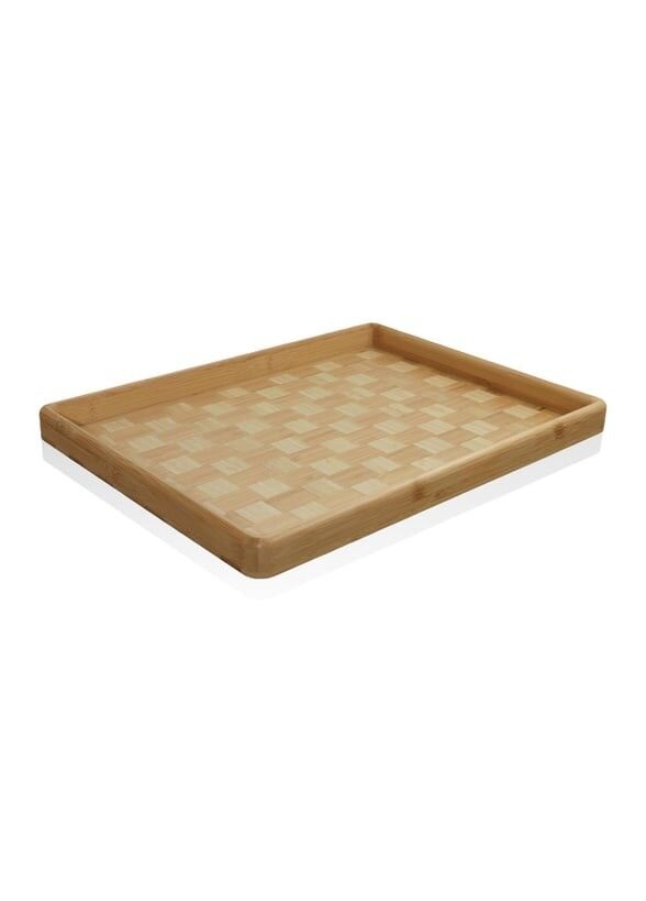 The Mia TPS0067 Wicker Bambu Tepsi 40x31 Cm
