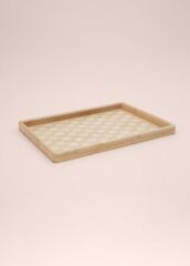 The Mia TPS0067 Wicker Bambu Tepsi 40x31 Cm