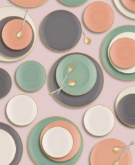 The Mia BSC0036 Basic Salata Kasesi Gri 23 Cm