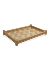 The Mia TPS0071 Wicker Bambu Tepsi 41x28 Cm